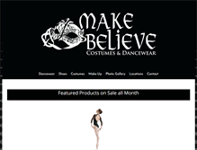 Tablet Screenshot of makebelievecostumes.com